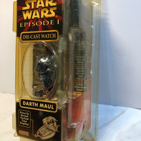 Star Wars Episode 1 DARTH MAUL Die-cast Watch 1999 Sealed - Picture 3 of 9